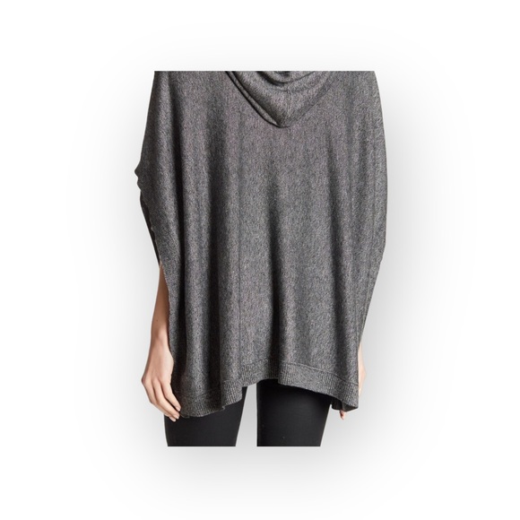 new Leimere ༄ Cozy Cashmere Sweater Poncho Hoodie Top ༄ Marbled Grey ༄ XS S M L - Picture 9 of 15